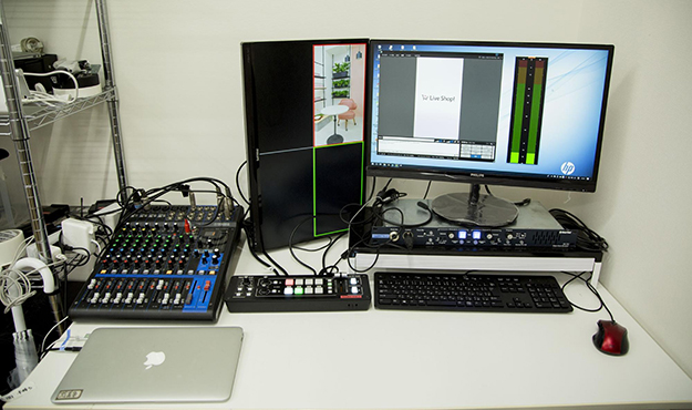 V-1HDを活用したシステムが構築された2Fスタジオ