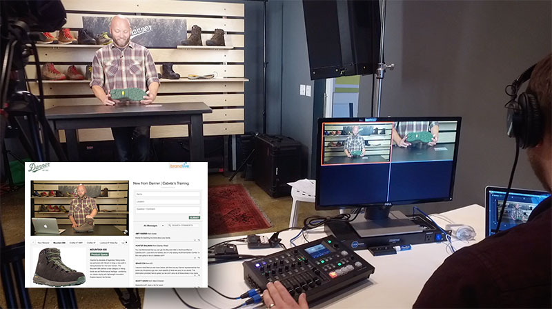 PortlandのBrandliveスタジオは、VR-4HD を使用してダナーシューズの新製品トレーニング・イベント