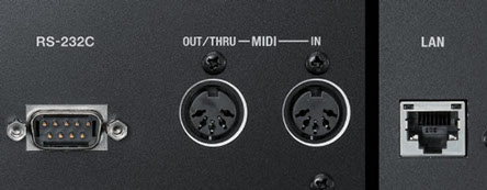 Roland M-5000 RS-232C,  MIDI and LAN Ports