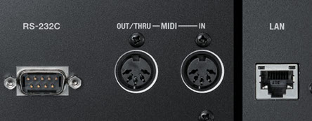 Roland M-5000 RS-232C,  MIDI and LAN Ports